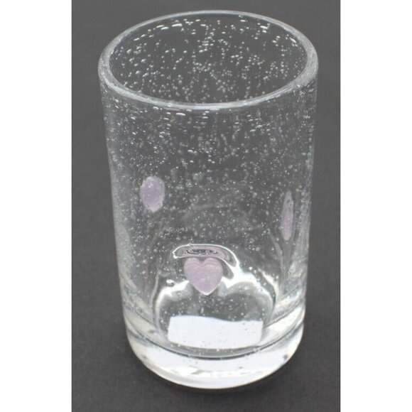Bubble Glass Girly Pink Heart Valentine Love Tall Tumbler Beverage Glass Cup - Picture 3 of 3